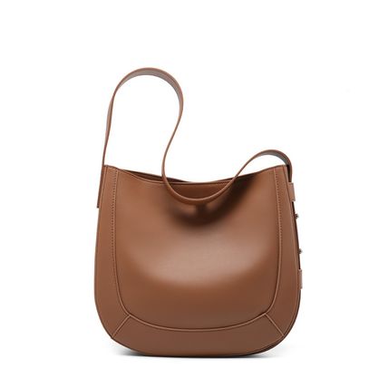 Genuine Leather Women Fashion Shoulder Designer Purses and Handbags Brown