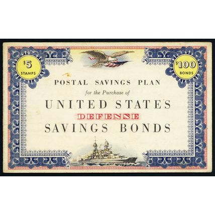 Postal Savings Bond Booklet For PS15 Containing One $5 Stamp * Stuart Katz