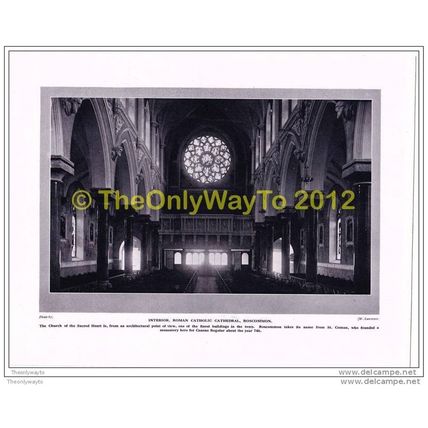 INTERIOR, ROMAN CATHOLIC CATHEDRAL, ROSCOMMON, ILLUSTRATION, BRITAIN BEAUTIFUL