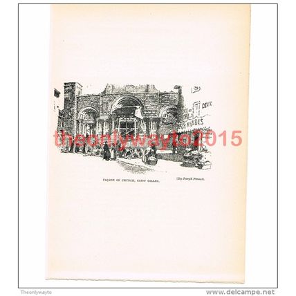 Facade of Church, Saint Gilles, France, Book Illustration (Print), c1906