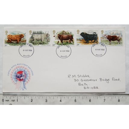 1984 first day cover Cattle