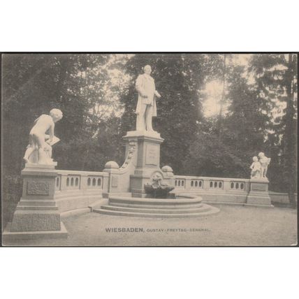 Gustav-Freytag-Denkmal, Wiesbaden, c.1910 - Levi AK