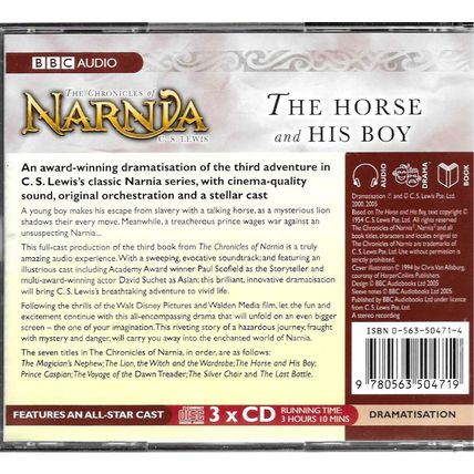 C.S.Lewis : Narnia - The Horse and His Boy (3xCD) BBC Radio Dramatisation