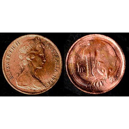 Australia One Cent 1974 Used. Coin Possum Queen Elizabeth II 1c QE II