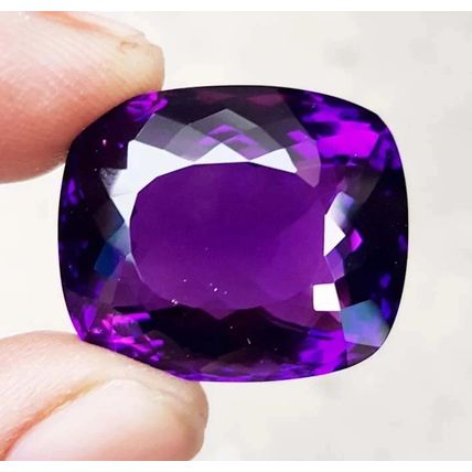 56.20 CT Uruguay Natural Amethyst Purple Cushion Cut Gemstone Untreated