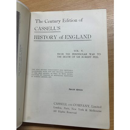 c1900s CASSELL'S HISTORY OF ENGLAND VOLUME 5 ILLUSTRATED 1.6kg HB BOOK (P8)