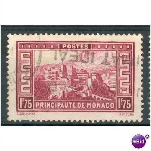 Monaco stamps 1933 - SG 136 - Royal Palace 1'75 purple - used