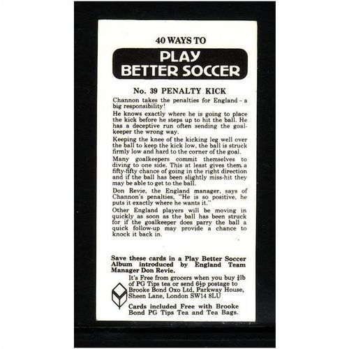 Brook Bond Play Better Soccer Penalty Kick No 39 Mint