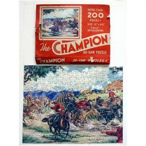 Vintage Champion Jigsaw - Mounties to the Rescue - Complete