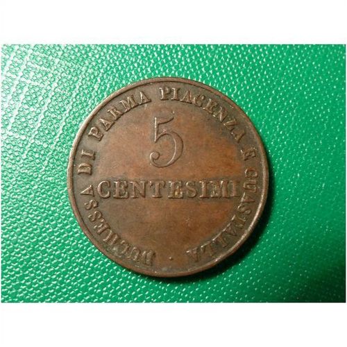 1830 5 Centesimi coin Parma Maria Luigia of Austria Copper