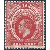 Southern Nigeria 1912 SG46 1d Red Mounted Mint ... .