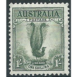 Australia 1937 SG174 1/- Grey-Green Perf 13.5x14 Mounted Mint ....