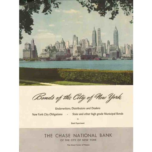 chase national bank 1947 bonds of the city of new york vintage ad