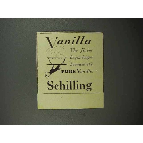 1935 Schilling Vanilla Ad - Flavor Lingers Longer