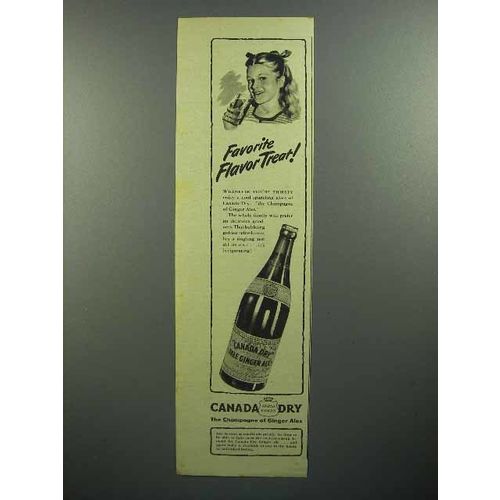 1944 Canada Dry Pale Ginger Ale Soda Ad - Favorite!