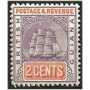 British Guiana 1889 SG194 2c Dull Purple & Orange Mounted Mint . ..