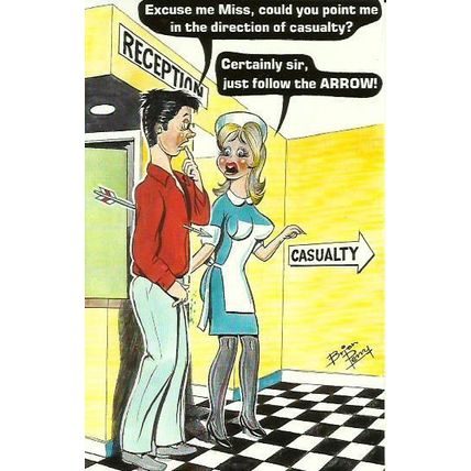 BAMFORTH COMIC "Casualty" Postcard (2030)