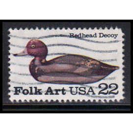 Used 2141 22c Redhead Decoy Fine W2436