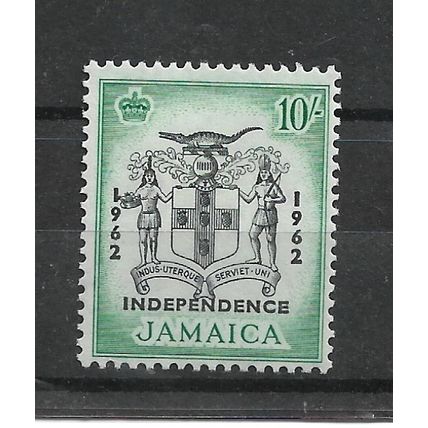 Jamaica.SG191 10s Arms of Jamaica.Mounted Mint.May21