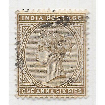 INDIA 1882 QV 1 ANNA 6 PIES USED