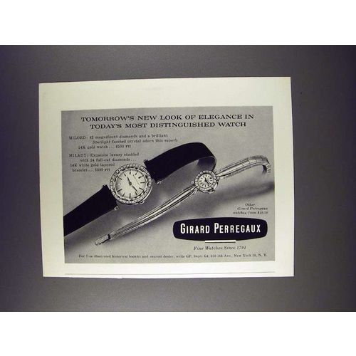 1960 Girard Perregaux Watch Ad - Milord, Milady