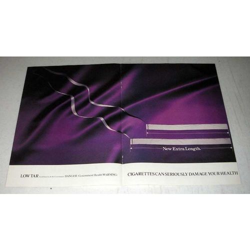 1986 Silk Cut Cigarette Ad - Extra Length