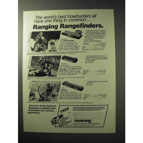 1986 Ranging Rangefinders Ad - Spectrum 500; 80/2 Pro