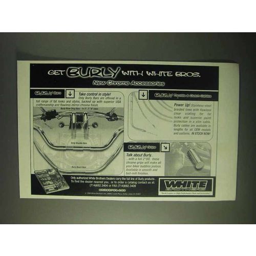 1999 White Brothers Burly Chrome Accessories Ad