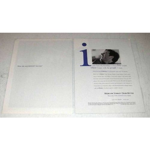 1999 Morgan Stanley Dean Witter Ad - Freedom to Invest