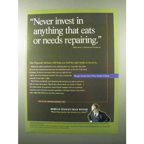 1999 Morgan Stanley Dean Witter Ad - Needs Repairing