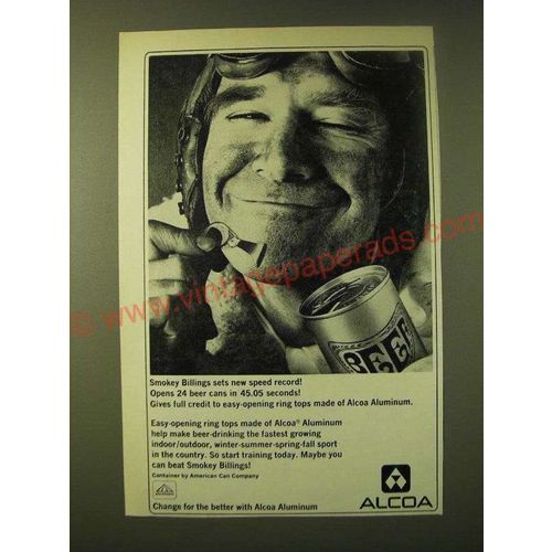 1966 Alcoa Aluminum Ad - Smokey Billings sets new speed record!