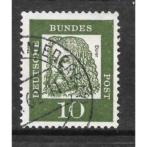 GERMANY BERLIN 1961 SG B197 10pf GREEN DURER FAMOUS GERMAN FINE USED#3