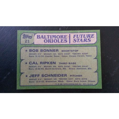 1982 Topps Card # 021 Baltimore Orioles Future Stars Excellent-Mint (6)