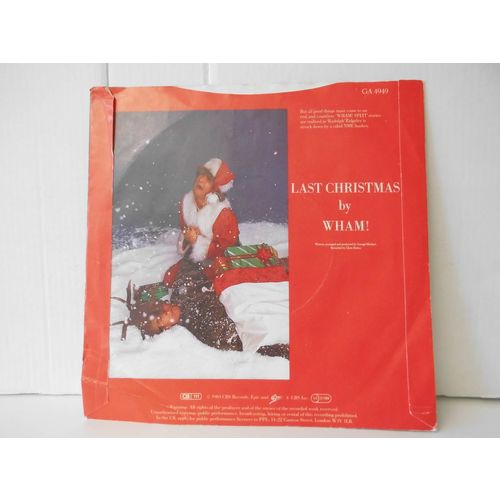 7" 1984 WHAM ! LAST CHRISTMAS, EPIC GA4949 .EVERYTHING SHE WANTS .NEAR MINT