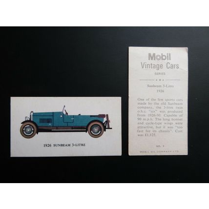 Mobil Oil 1966 Vintage Cars Cards Card Variants (e33)