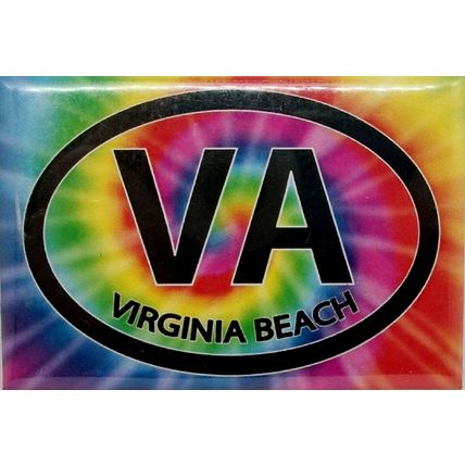 Virginia Beach Virginia Tie Dye Fridge Magnet