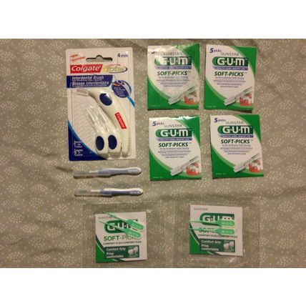 Oral hygiene lot toothbrush floss dental picks go betweens covers 95 total pcs