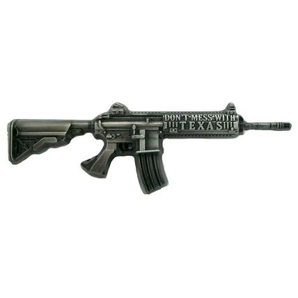 AR-15 Don't Mess with Texas Novelty Metal Fridge Magnet