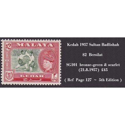 Malaya KEDAH 1957 Sultan Badlishah $2 Bersilat [SG101] - VFMNH
