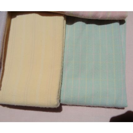 6 Pcs Flannel Fabric Material 18x42 Inches Cotton Sewing Crafting Stripe Plaid