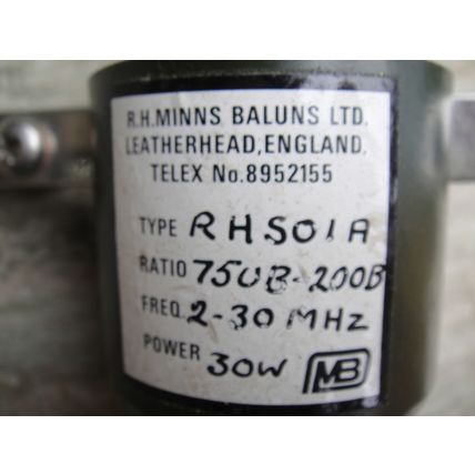 Balun, Minns RHS01A 2-30MHz 75Ω to 200Ω. Used ?