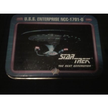 Star Trek Next Generation U.S,S, Enterprise NCC-1701-D playing cards & Tin