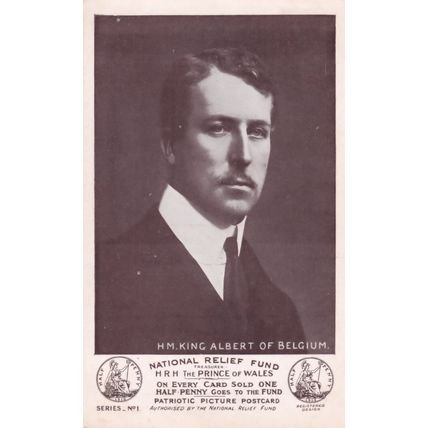 HM King Albert Belgium National Relief Fund c1910 Postcard