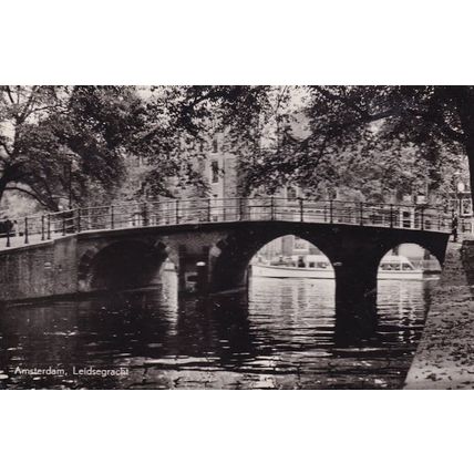 Amsterdam Leidsegracht Real Photo River Old Dutch Postcard
