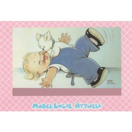 Mabel Lucie Attwell Larf I Must Dog Dungarees Childrens Postcard