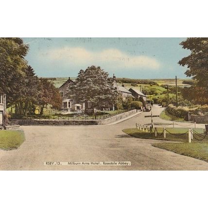 Milburn Arms Hotel Rosedale Abbey Vintage 1970s Postcard