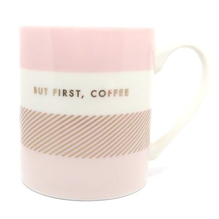 But First, Coffee Mug Fine China Pastel Pinks 9 CM - Comes Boxed