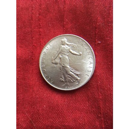 France 1961 1 French Franc AUNC Nickel Coin KM# 925.1