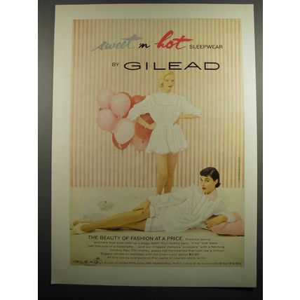 1955 Gilead Sleepwear Advertisement - Sweet 'n Hot Sleepwear by Gilead
