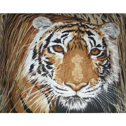 On Safari magnificent Tiger prowling cushion pillow